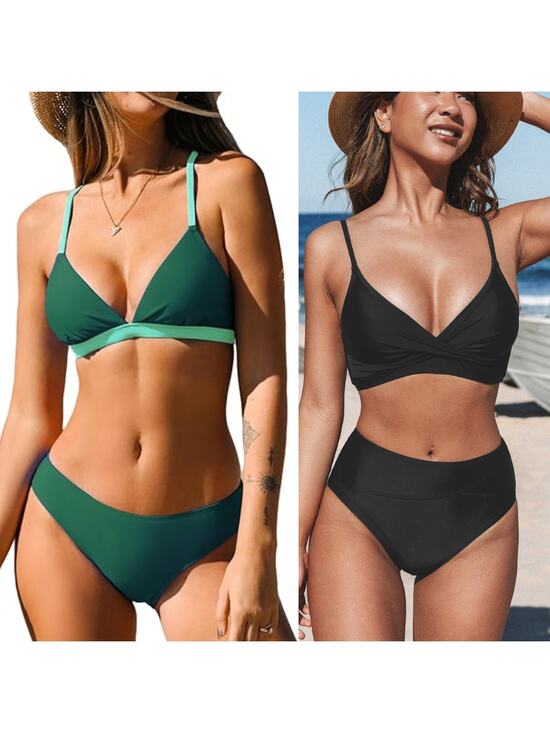 Cupshe Other - NWT Cupshe Lot of 2 Two Piece Bikinis 2-PC Bathing Suit Swim Beach Paddle Sz M